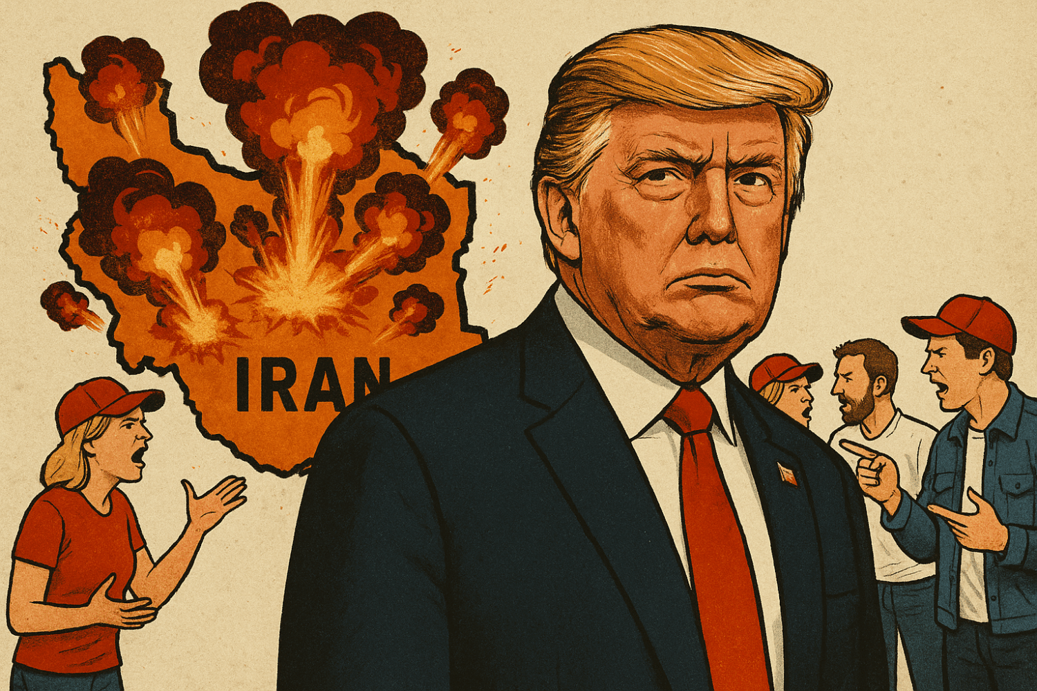 Trump’s War Stance on Iran Sparks MAGA Meltdown
