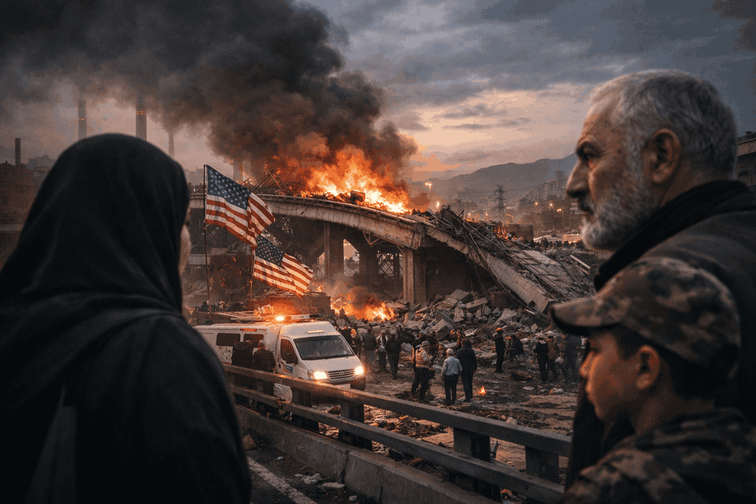 U.S. Strike on Karaj Bridge Raises New Questions About Civilian Infrastructure in Iran
